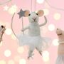 Fairy Mouse With Star Wand Felt Hanging Decoration, thumbnail 1 of 3