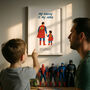 Personalised Superhero Daddy And Sidekick Print, thumbnail 1 of 2