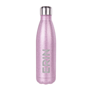 Personalised Glitter Insulated Water Bottle, 8 of 12