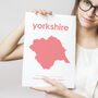 Family Names Personalised Yorkshire Map Print, thumbnail 5 of 5