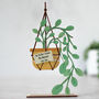Personalised Wooden Card, Hanging Plant, thumbnail 1 of 5