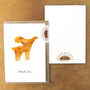 Chanterelle Mushroom Print A6 Greetings Card, thumbnail 3 of 8