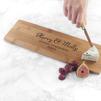 Personalised Anniversary Bamboo Serving Board, 4 of 5