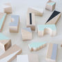 Mint And Monochrome Wooden Blocks, thumbnail 7 of 7