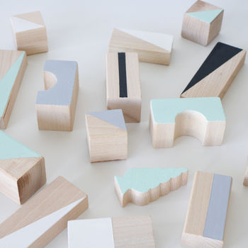 Mint And Monochrome Wooden Blocks, 7 of 7