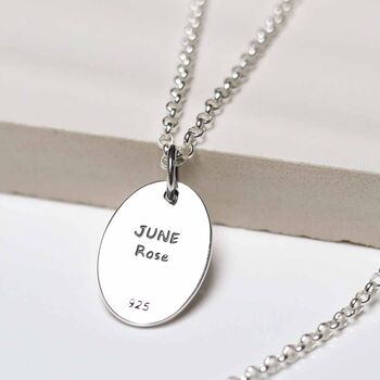 Sterling Silver June Birth Flower Necklace, 3 of 6