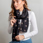 Personalised Rose Gold Bee Print Scarf, thumbnail 2 of 6