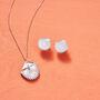 Lotus Necklace And Studs Set, thumbnail 3 of 4