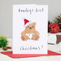 Baby's First Christmas Bear Card, thumbnail 1 of 1