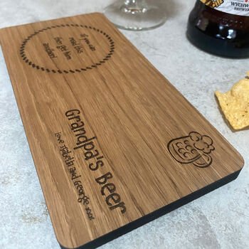 Personalised Oak Veneer Coaster Tray For Drinks Gift, 2 of 4
