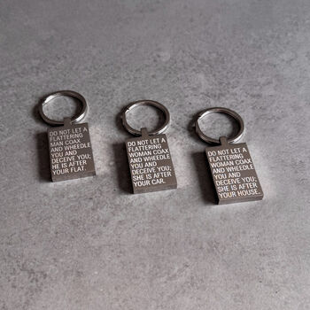 Flattering Personalised Keyring – Funny Gift For Him Or Her, 4 of 6