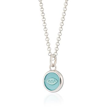 Turquoise Eye Resin Capture Necklace, 7 of 10