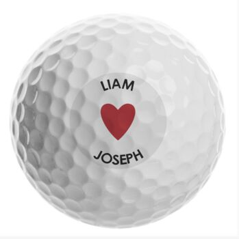 Personalised Heart Golf Ball, 2 of 3