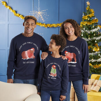 Personalised Cotton Bear Family Child Christmas Jumper, 3 of 6