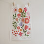 Summer Flowers Tea Towel, thumbnail 1 of 2