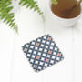 Safiya Coaster, Geometric Orange And Blue Pattern, thumbnail 1 of 2
