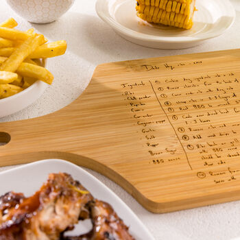 Father's Day Handwriting BBQ Recipe Chopping Board, 3 of 11