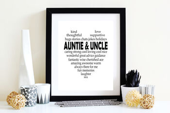 Auntie And Uncle Personalised Print, 2 of 4