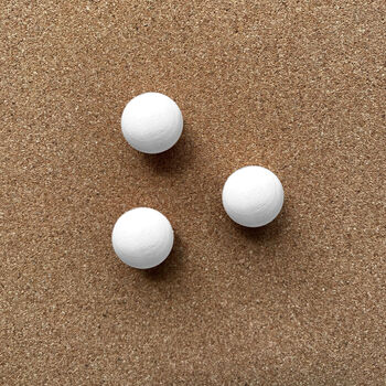 Wooden Ball Cork Board Magnets Pack Of Three, 2 of 7