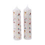 Pack Of Two Robin Design Pillar Advent Candles, thumbnail 4 of 5
