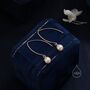 Genuine Freshwater Pearl V Shape Drop Hook Earrings, thumbnail 2 of 9