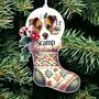 Personalised Jack Russell Christmas Stocking Bauble, thumbnail 1 of 2