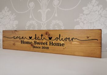 Home Sweet Home Personalised Sign, 3 of 5