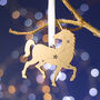 Unicorn Constellation Christmas Tree Decoration, thumbnail 2 of 2