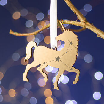 Unicorn Constellation Christmas Tree Decoration, 2 of 2