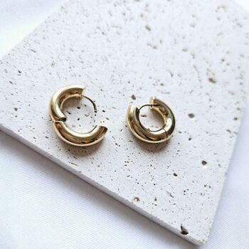 Gold Filled Round Hoop Earrings, 3 of 5
