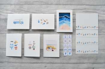 Beach Note Card Stationery Set, 2 of 5