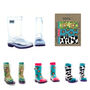 Squelch Transparent Wellies And Three Sock Set Monkeys, thumbnail 2 of 7