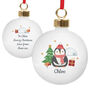 Personalised First Christmas Bauble Penguin Xmas Tree Ornament, thumbnail 4 of 5