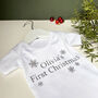 Personalised First Christmas Snowflake Baby Grow / Top, thumbnail 4 of 8