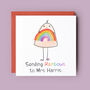 Sending Rainbows To You Personalised Card, thumbnail 1 of 4