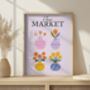 Flower Market Art Print, Home Decor, Botanical Print, thumbnail 4 of 4