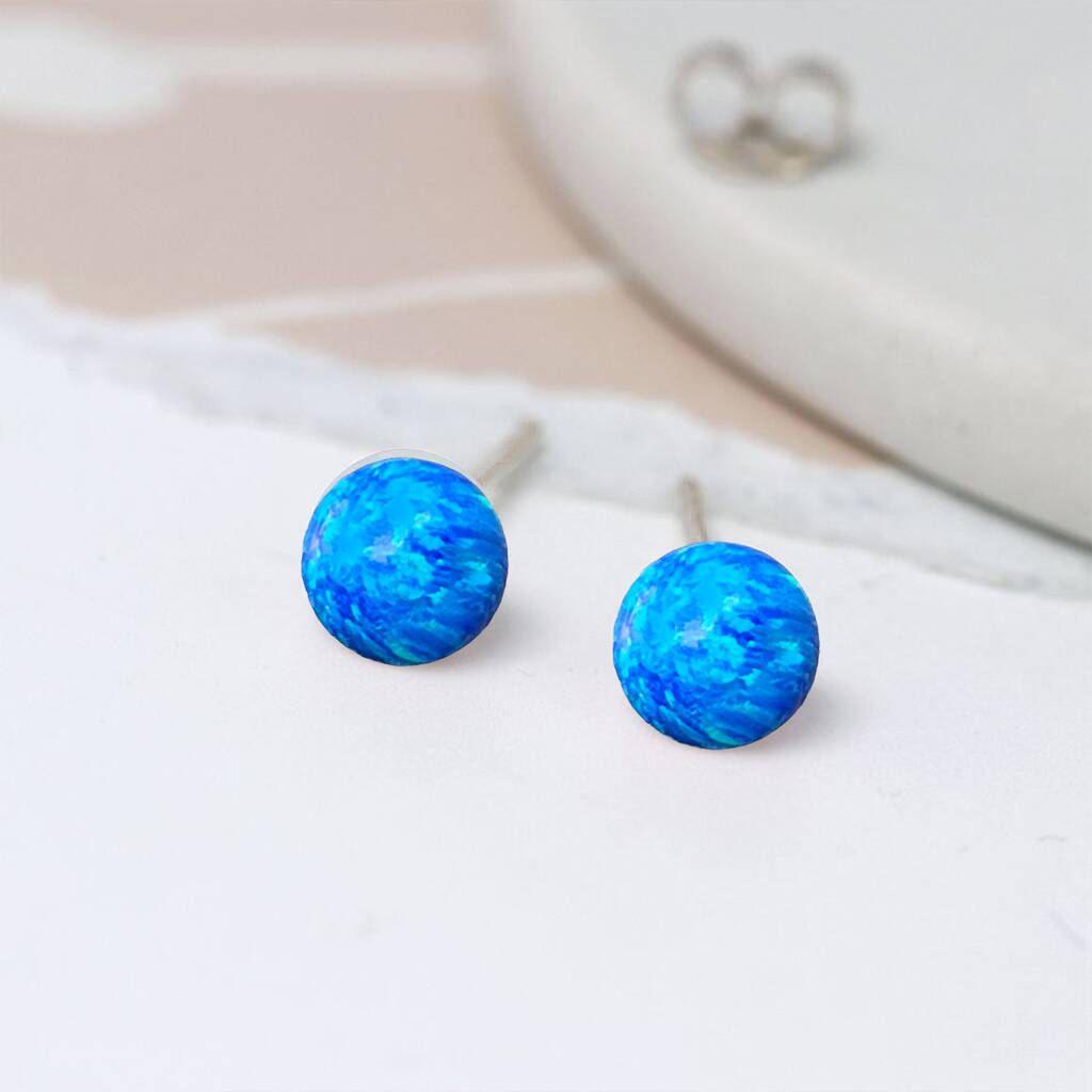 10mm Bead Ball Hoop Charm Earrings - Studio Jewellery US