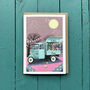 Retro Coffee And Cake Truck Outdoors Blank Card, thumbnail 1 of 4