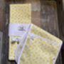 Sunshine Yellow Daffodil Double Oven Gloves, thumbnail 2 of 2