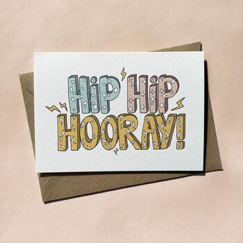 Hip Hip Hooray Graffiti Style Greeting Card, 2 of 4