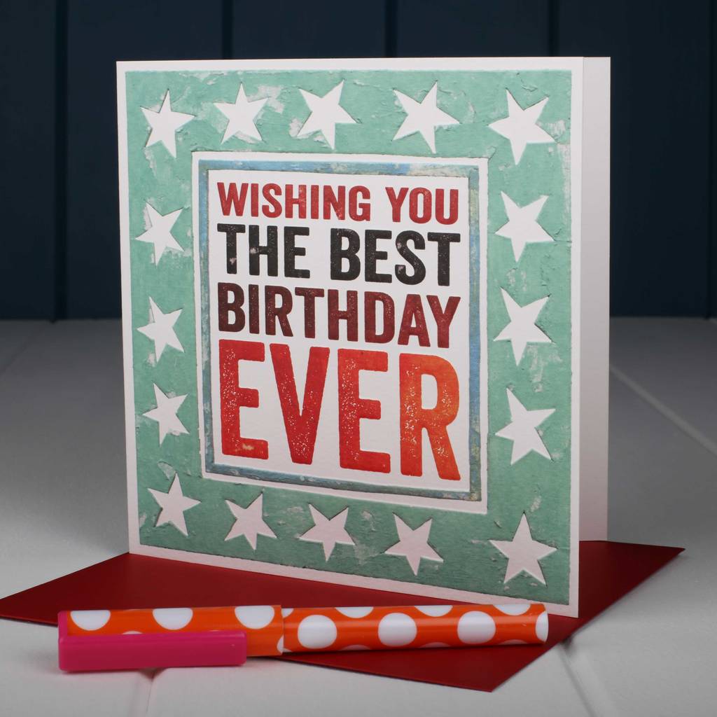 'wishing You The Best Birthday Ever' Birthday Card By Nest