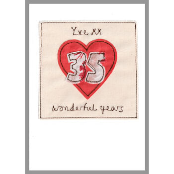 Personalised 35th Coral Wedding Anniversary Card, 8 of 8