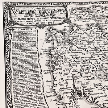 Viking Britain Map Tea Towel, 11 of 11