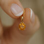 Personalised Solid 9ct Gold November Citrine Birthstone Necklace, thumbnail 1 of 10