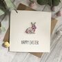 Personalised Happy Easter Liberty Rabbit Card, thumbnail 4 of 4