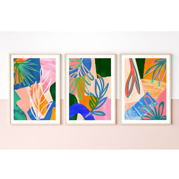 Colourful Botanical Abstract Art Print, 8 of 12