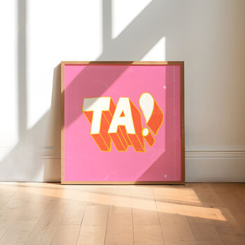 Ta Print, Thank You Print, Thank You Wall Art, 7 of 8