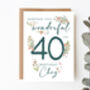 Personalised Adult Age Birthday Card Floral, thumbnail 1 of 4