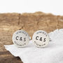 Personalised Silver Coordinate And Initials Cufflinks, thumbnail 6 of 9