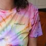 Personalised Hand Embroidered Tie Dye T Shirt, thumbnail 1 of 10